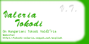 valeria tokodi business card